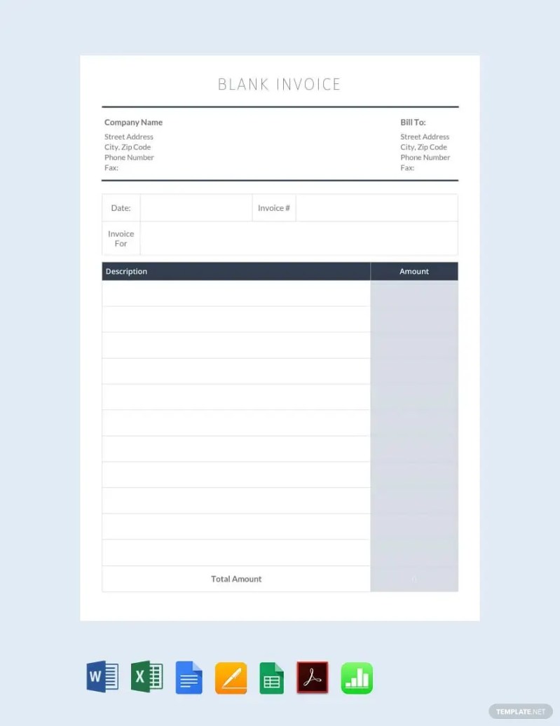 Blank Invoice Template