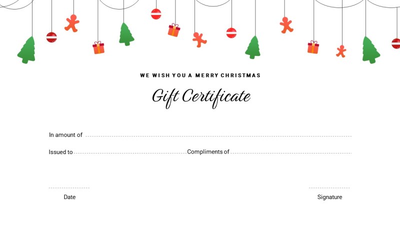 Christmas Gift Voucher Template Free