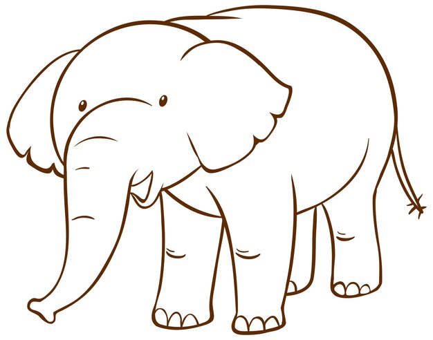 Elephant Clipart Black And White