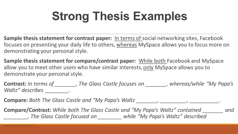 Examples Of Comparison Contrast Essays