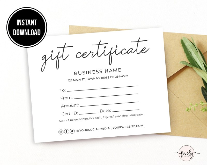 Free Editable Gift Voucher Template