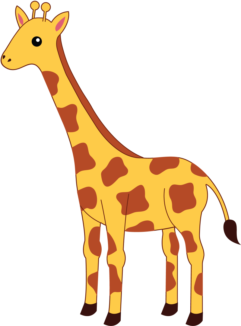 How To Draw A Cartoon Giraffe Easy