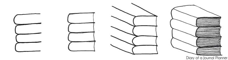 How To Draw Books Step By Step