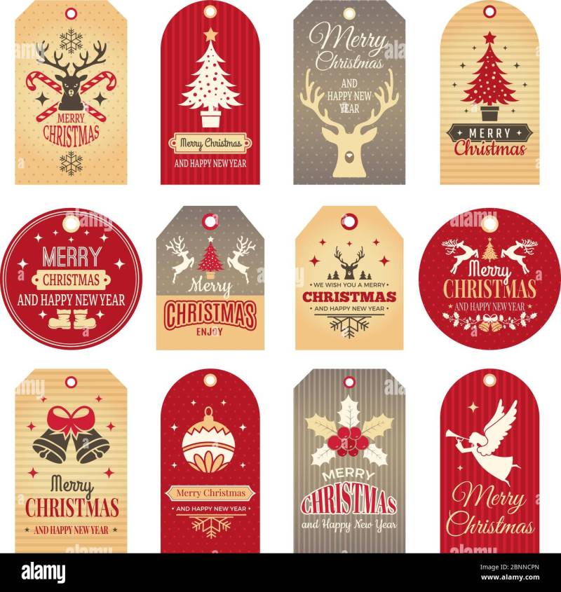 Merry Christmas Labels Free