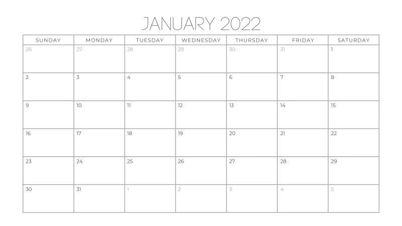 Quarterly Calendar Template 2020