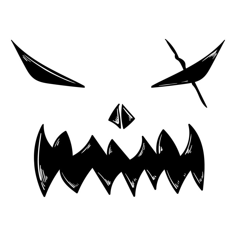 Scary Face Pumpkin Carving Patterns