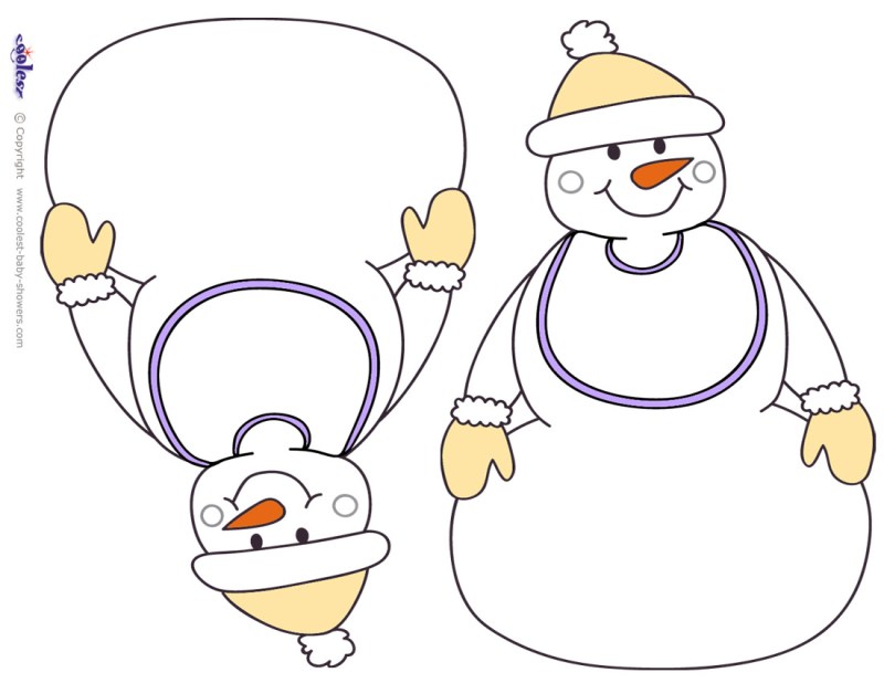 Snowman Template Free