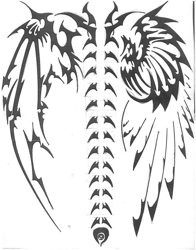 Demonic Wings Tattoo