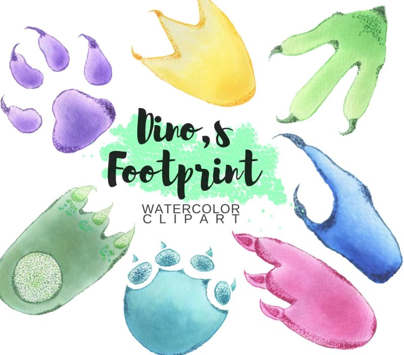 Dinosaur Footprints Clipart