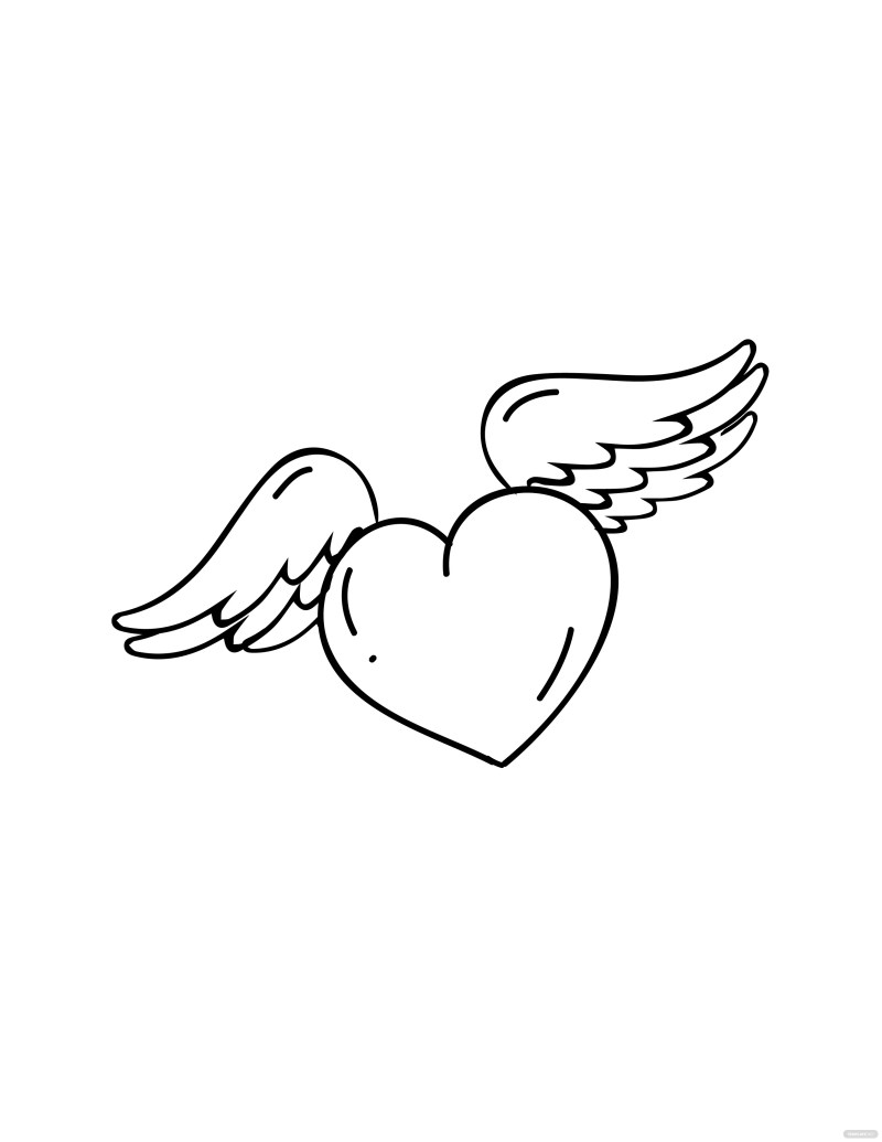 Draw A Heart With Wings