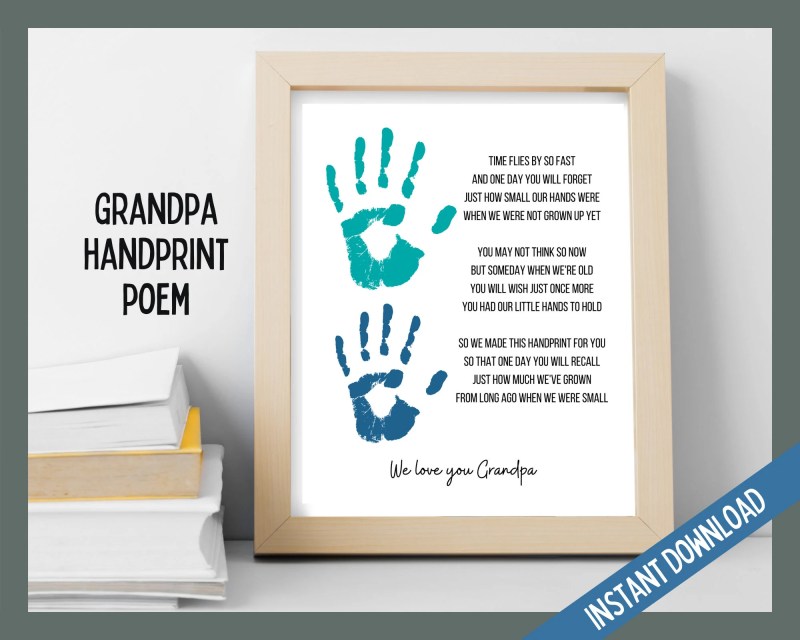 Handprints Poem For Grandparents