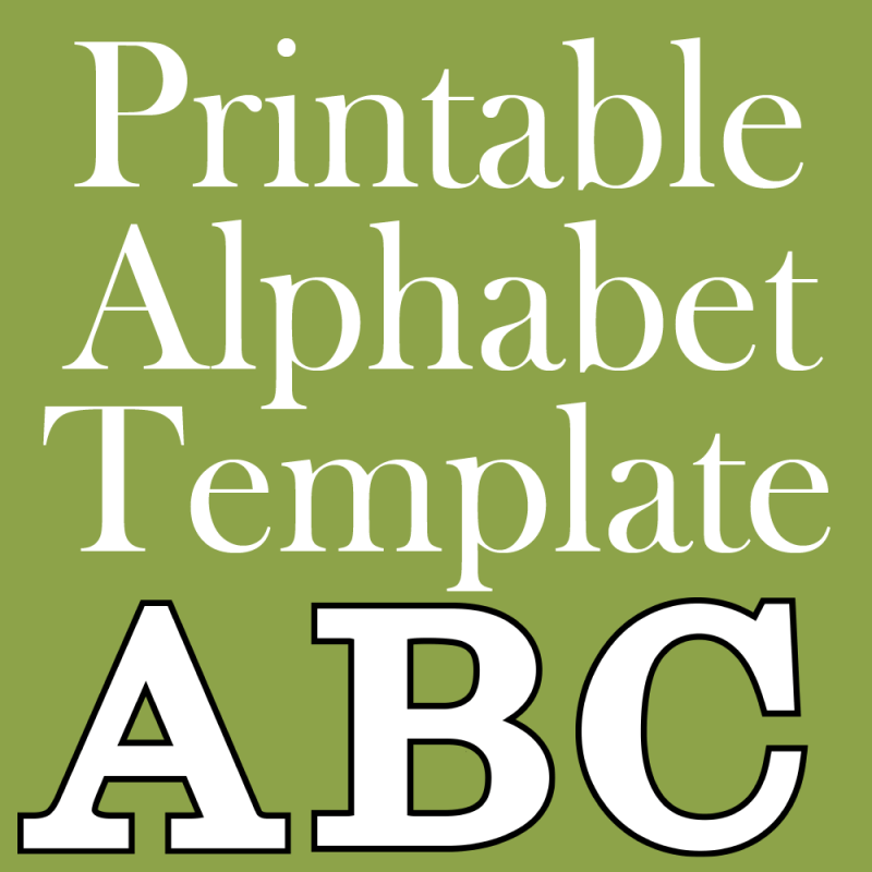 Large Alphabet Printables