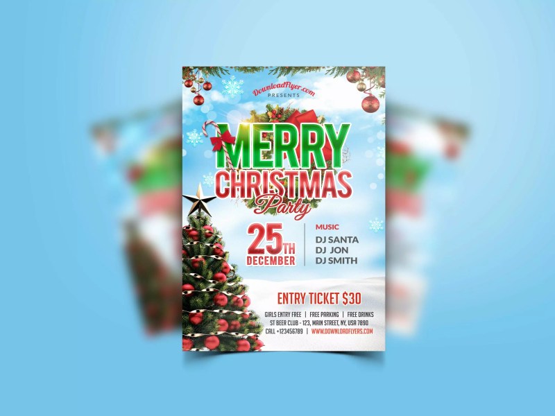 Christmas Party Flyer Templates Free Word