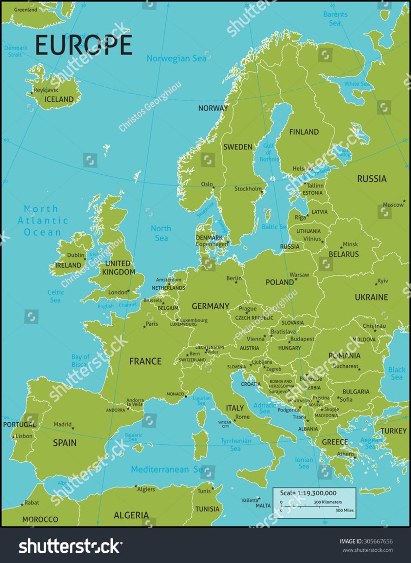 Capital And Countries Of Europe