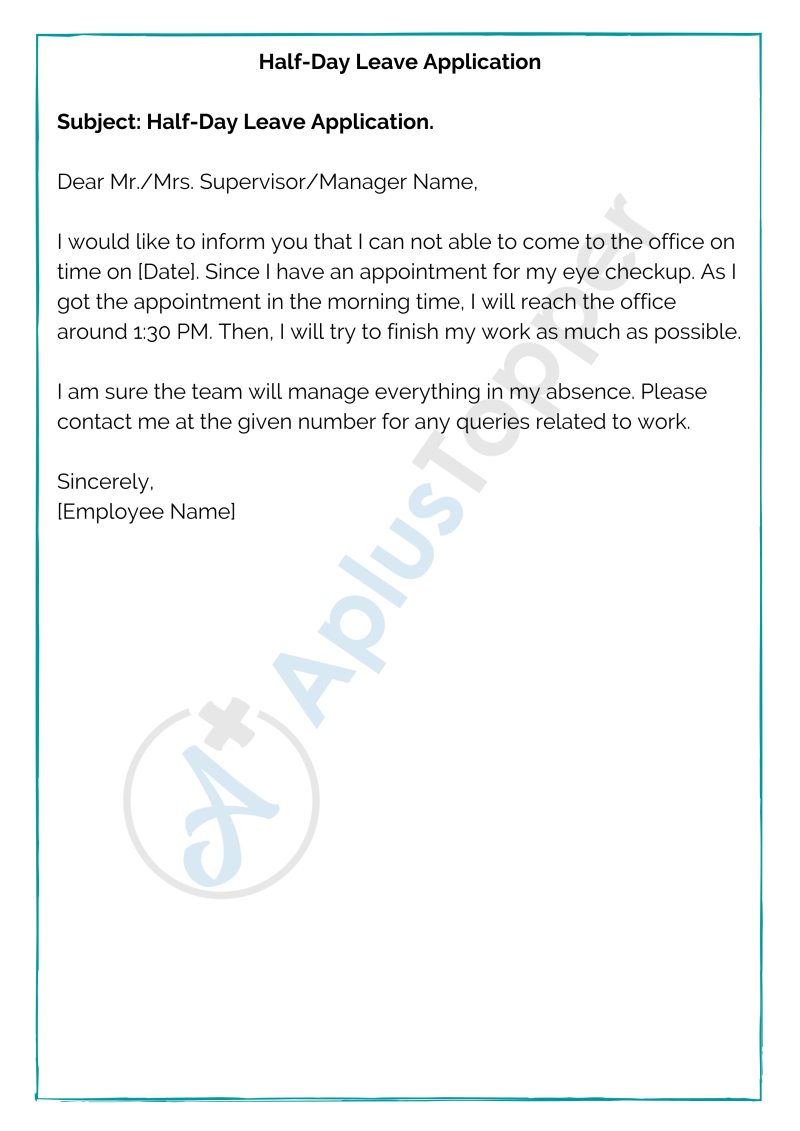 Sample Letter Of Request For Vacation Leave From Work
