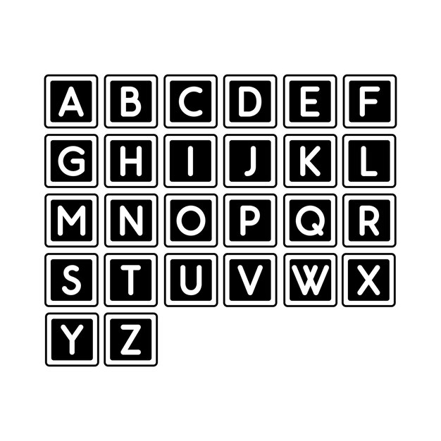 The Alphabet In Block Letters