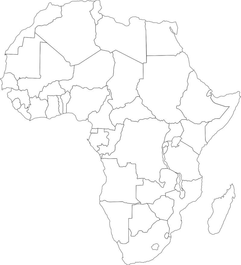 Blank Outline Map Of Africa