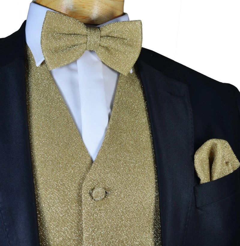 Champagne Bow Tie And Vest
