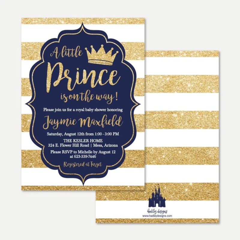 Prince Baby Shower Invitation Template