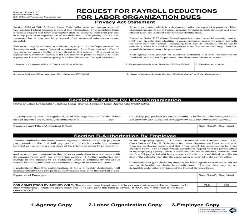 Voluntary Payroll Deduction Authorization Form